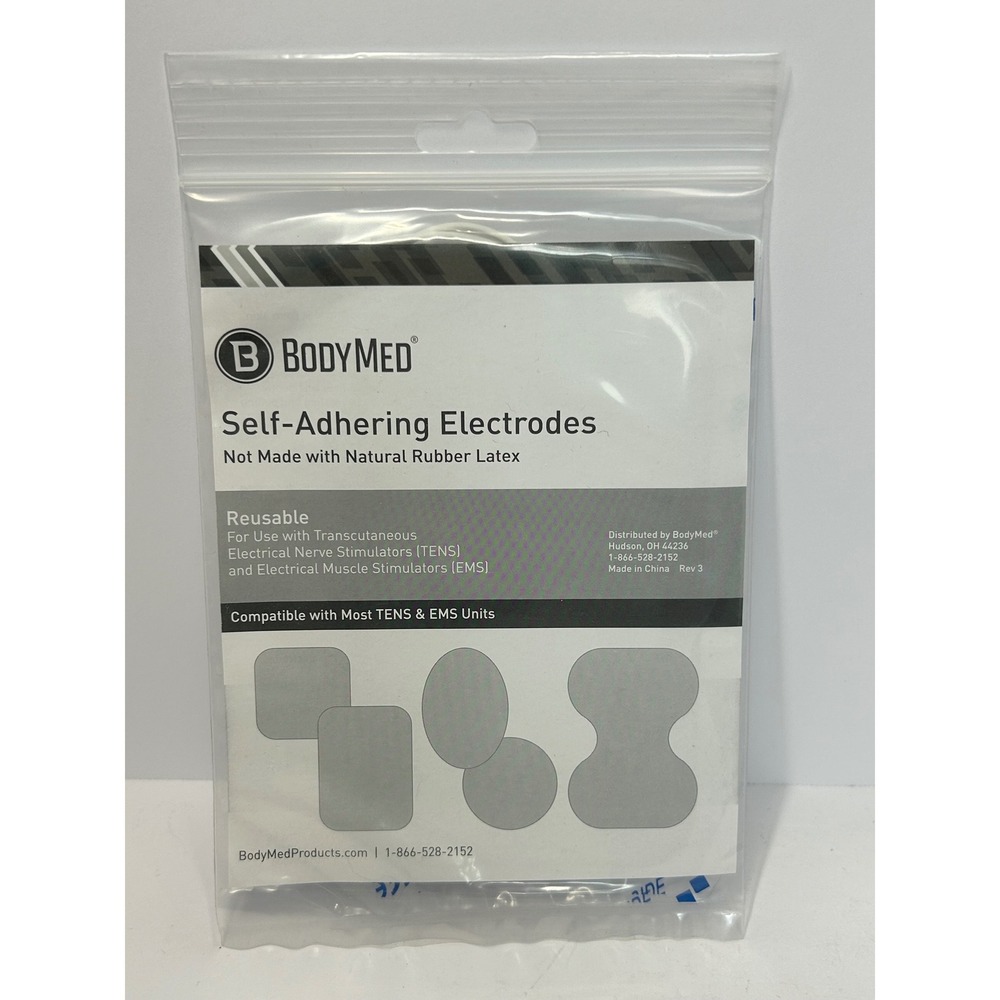 BodyMed NPP609 Self-Adhering Electrodes 3x5‎ Rectangular TENS EMS Pads 2ct NEW